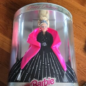 Barbie Holiday Doll in Pink and Black Gown